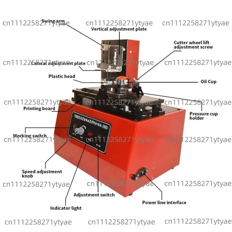 110V/ 220V Environmental Desktop Electric Pad Printer ym600-b Round Pad Printing Machine Ink Printing machine