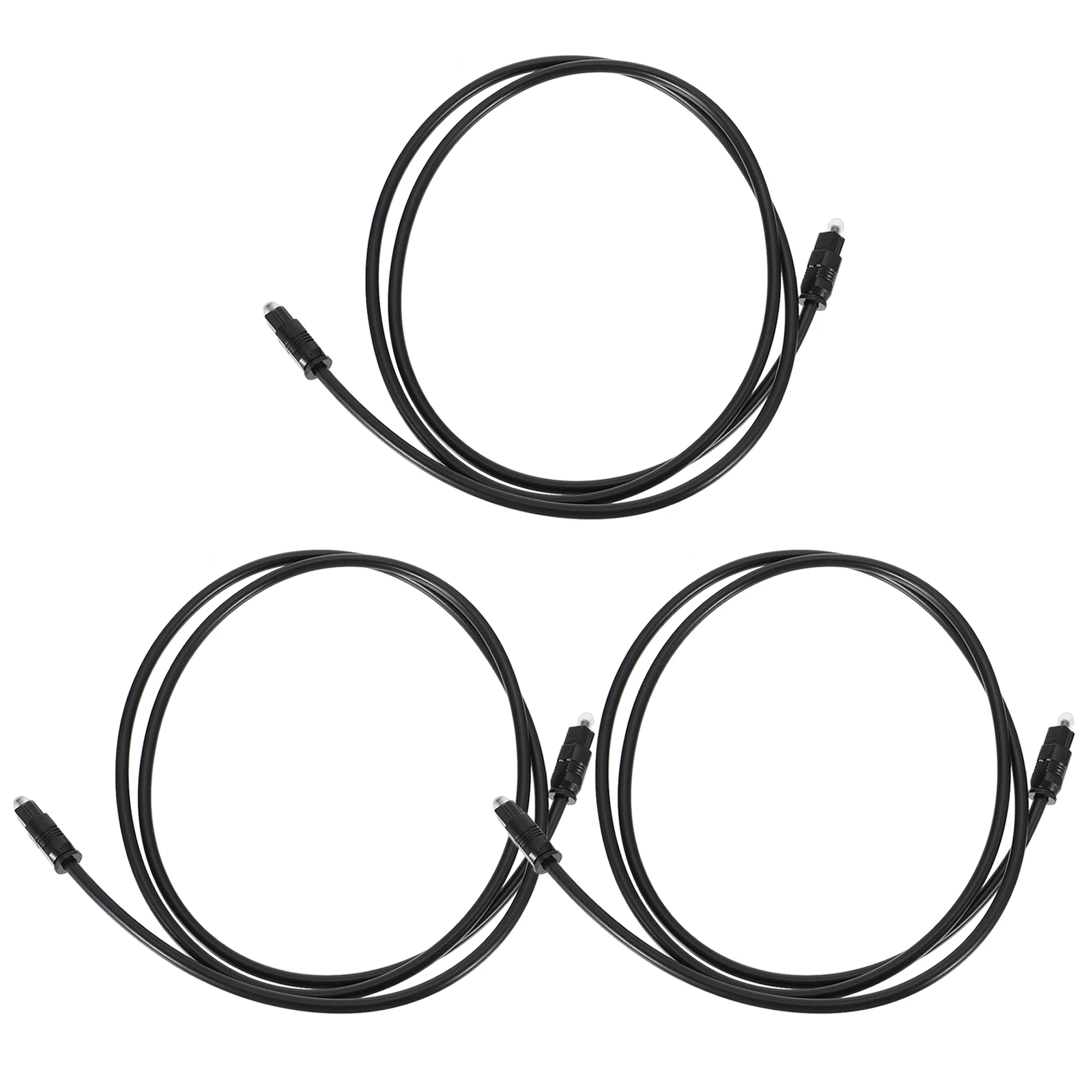 

3PCS Optical Audio Cable for Sound Bar Black Cables Gold Plated Connectors High Density Shielding Layer Pure