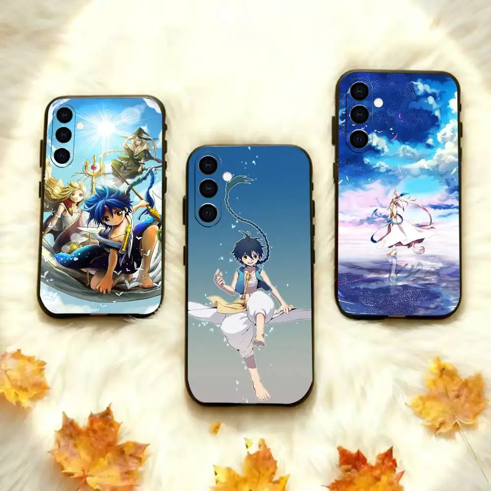M-Magi The Labyrinth of Magic Aladdin Phone Case For Samsung Galaxy A20,A21s,A22,A31,A32,A52,A53,A72,73,A80 Soft Black Cover