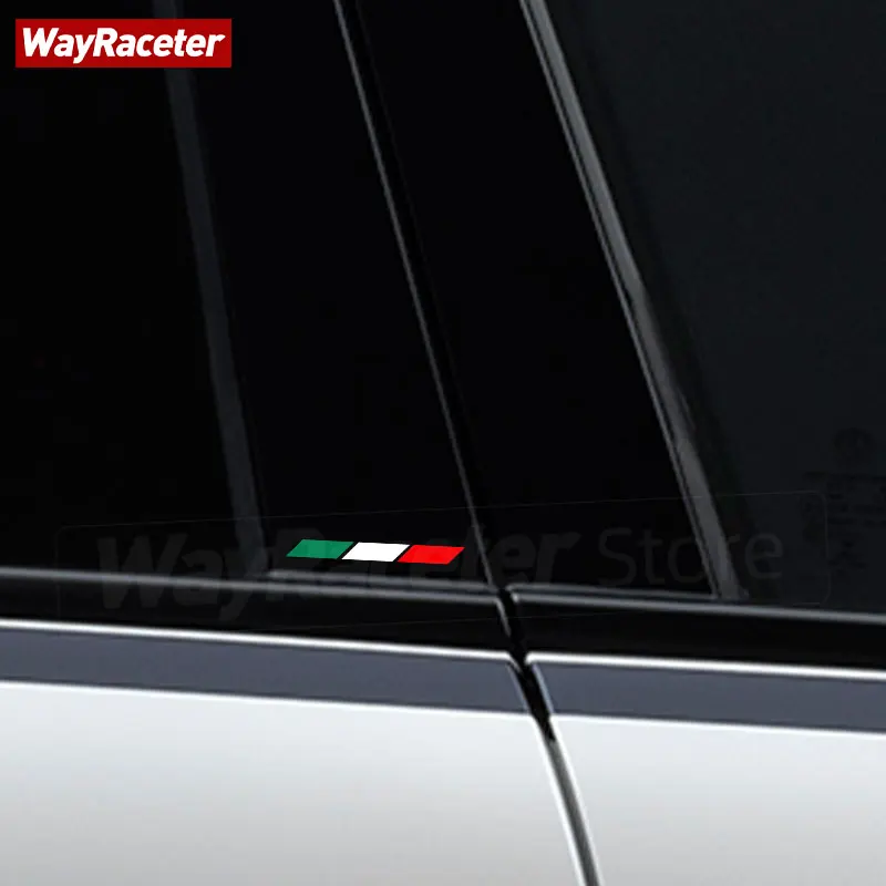 Reflective Italian Stripes Sticker Rearview Mirror B Pillar Body Decal For Alfa Romeo Stelvio Giulia 159 Giulietta 147 Mito 2024