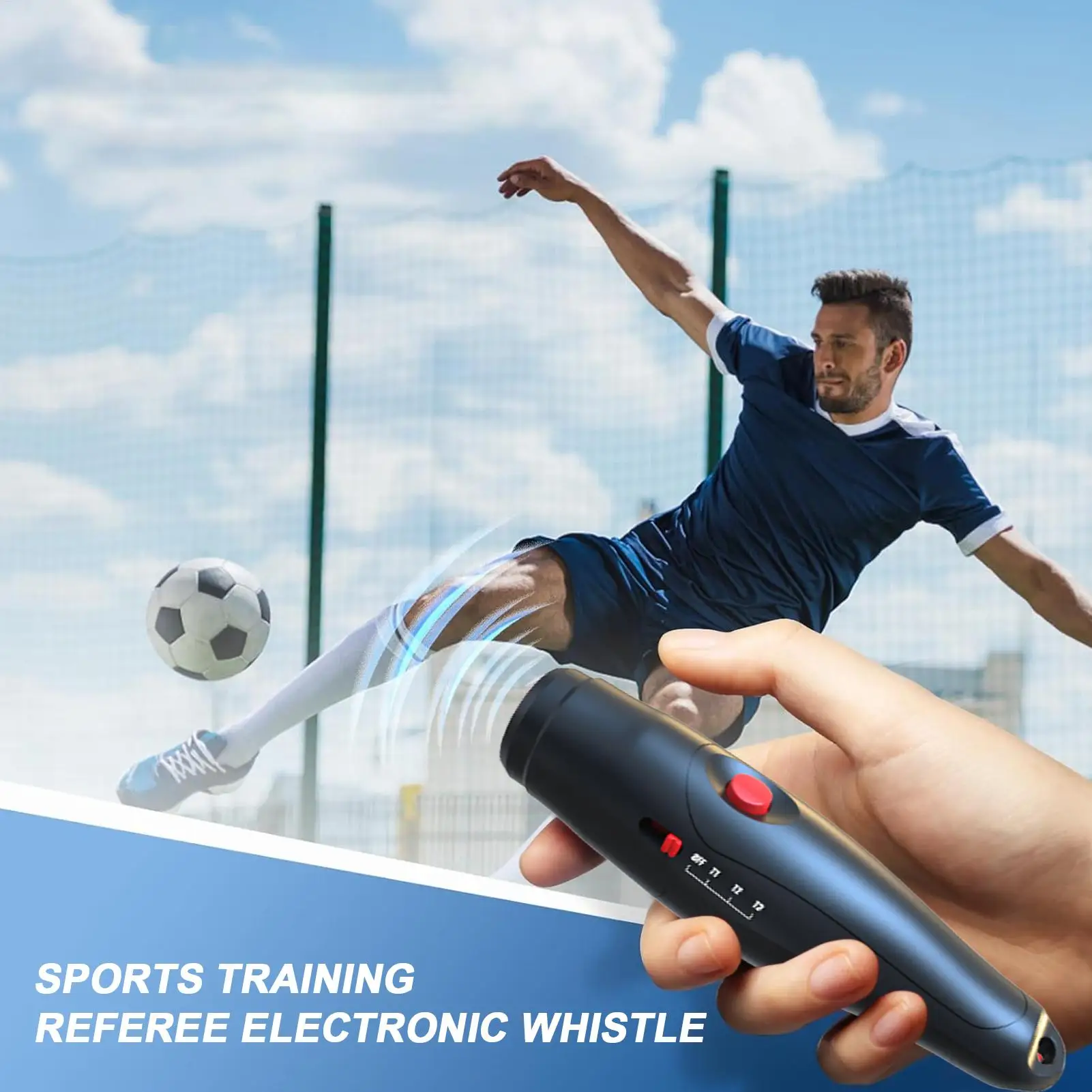 صافرة إلكترونية 3 أوضاع لمدربي اليد مع حبل بوق عالي قابل للتعديل كثافة صوت محمولة للكرة الطائرة لكرة القدم