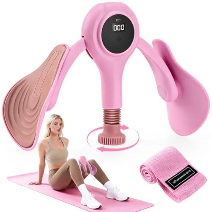 

Thigh Trainer for Women, 0-70LB Adjustable Resistance Inner Thigh Exerciser with LED Display, Pelvic Floor Muscle Repair Device