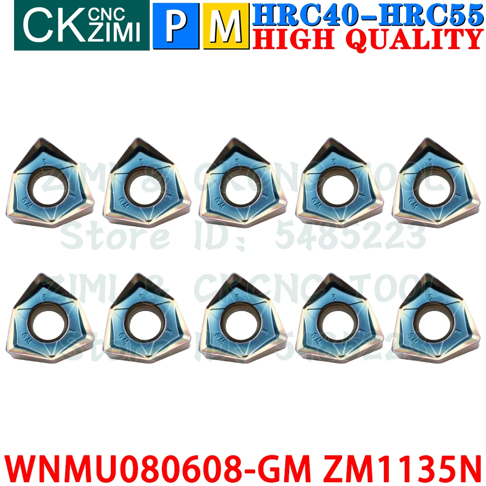 WNMU080608-GM ZM1135N WNMU 080608 Carbide Inserts Fast Feed Milling Inserts MFWN90 CNC Indexable Heavy Face Cutting Milling Tool