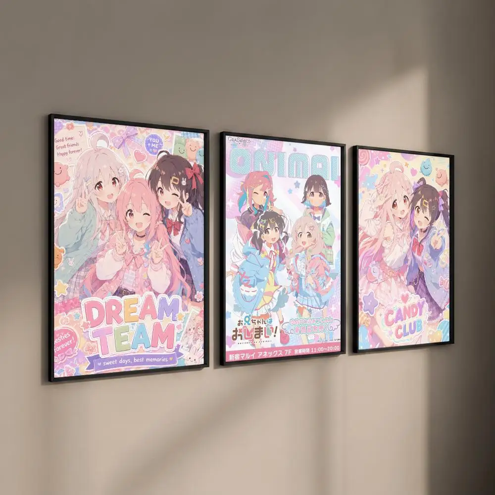 Anime Onimai: I'm Now Your Sister! Poster Self-adhesive Art Waterproof Paper Sticker Coffee House Bar Room Wall Decor