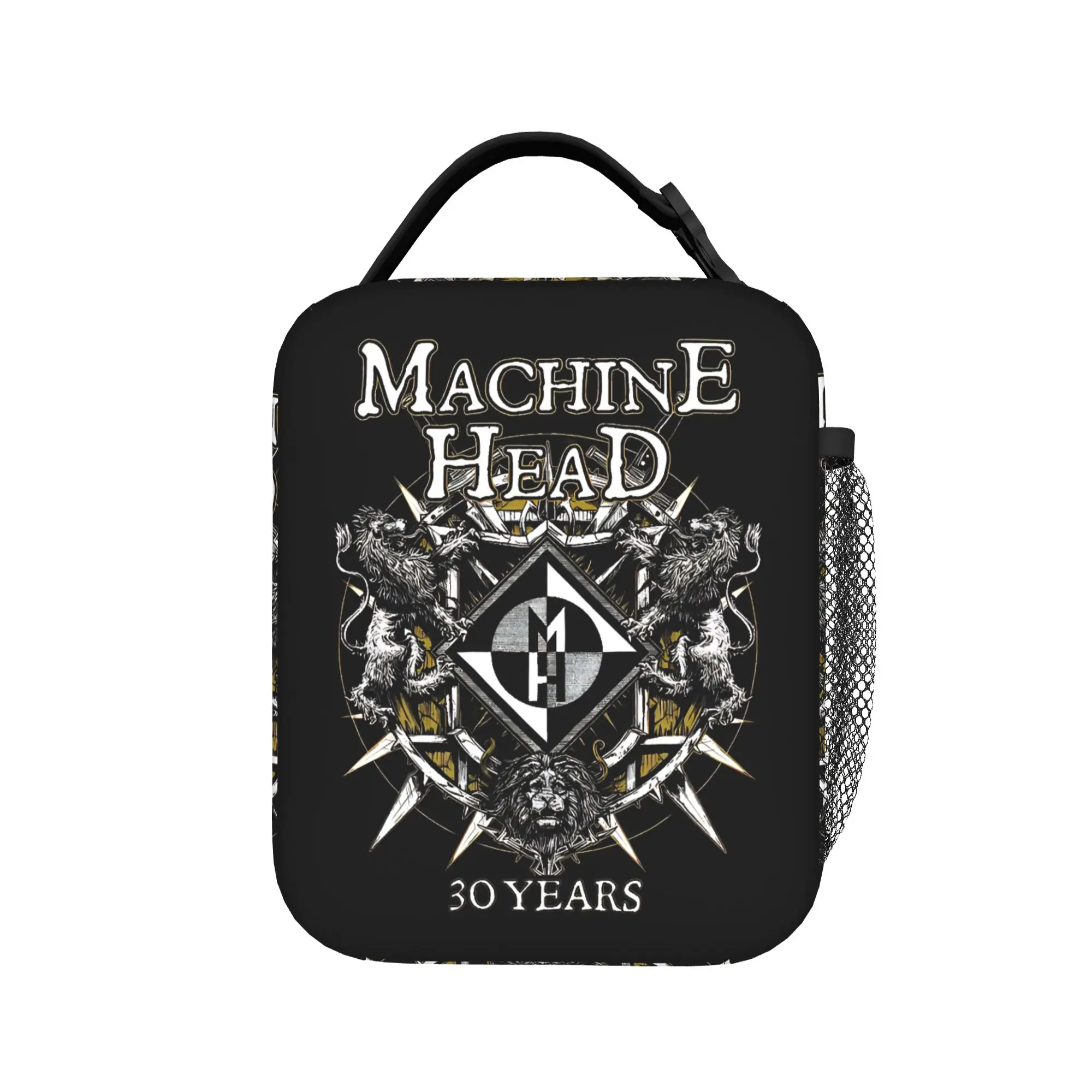 Machine Head Lion 30 Years Lunch Bag For Child  Print Lunch Box Vintage Picnic Cooler Bag Portable Thermal Tote Handbags