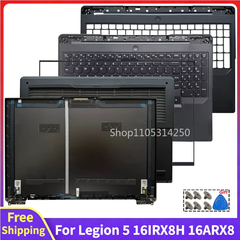 For Legion Pro 5 16IRX8 16ARX8 2023 New Replace Laptop LCD Back Cover Front Bezel Palmrest Bottom Case Screen Rear Lid Top Case