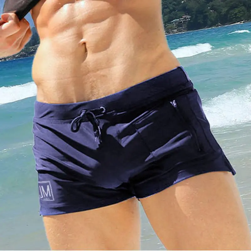 JOCKMAIL Man Swim Trunks Men Swimwear Low Waist Sexy Boxers Beachwear Shorts Men\'s Swim Brief Swimsuit Water Gay Men Suit Under