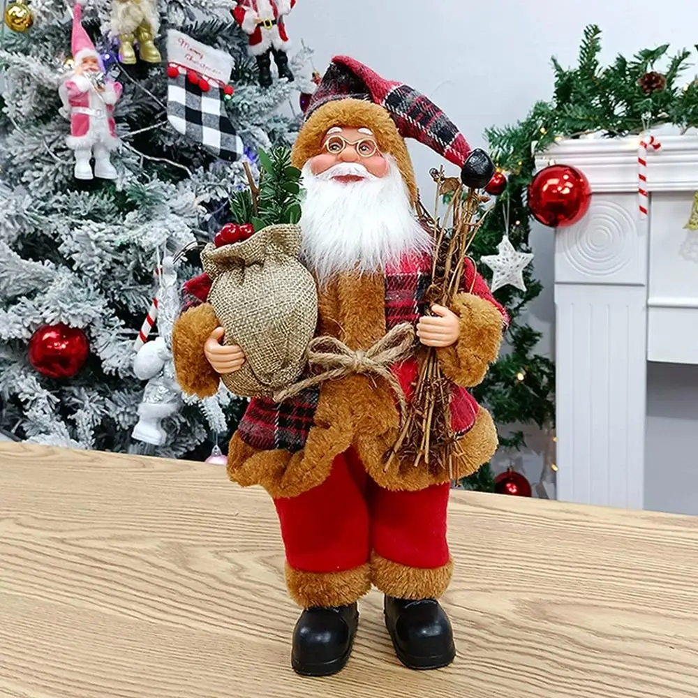 

Christmas Decoration for Home Santa Claus Doll 20cm Navidad Party Decor Xmas Ornaments New Year Gift ﻿ U1E8