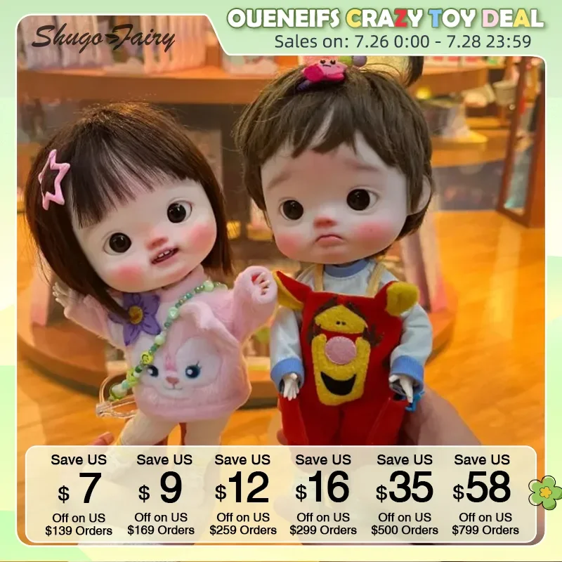 DianDi  Dianmei Happy Smile Grievance Expression Head BJD 1/6 Fat Dian Body High Quality Doll