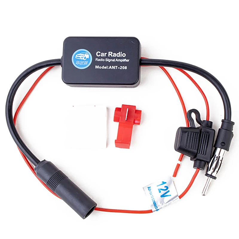 AM FM Radio Anti-interference Enhance Auto Electronic Accessories 12V For ANT208 Car Antenna Signal Amplifier Set