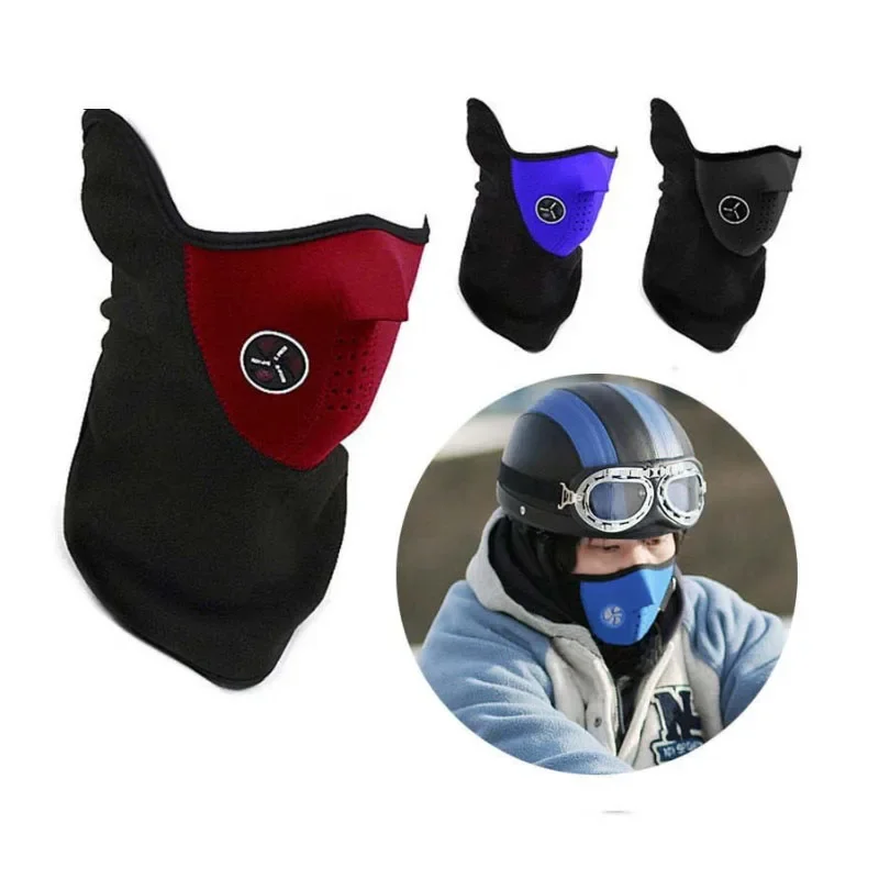 Winter Motorcycle Fleece Thermal Face Mask Balaclava Windproof Keep Warm Riding Face Shield Winter Outdoor Riding Mask