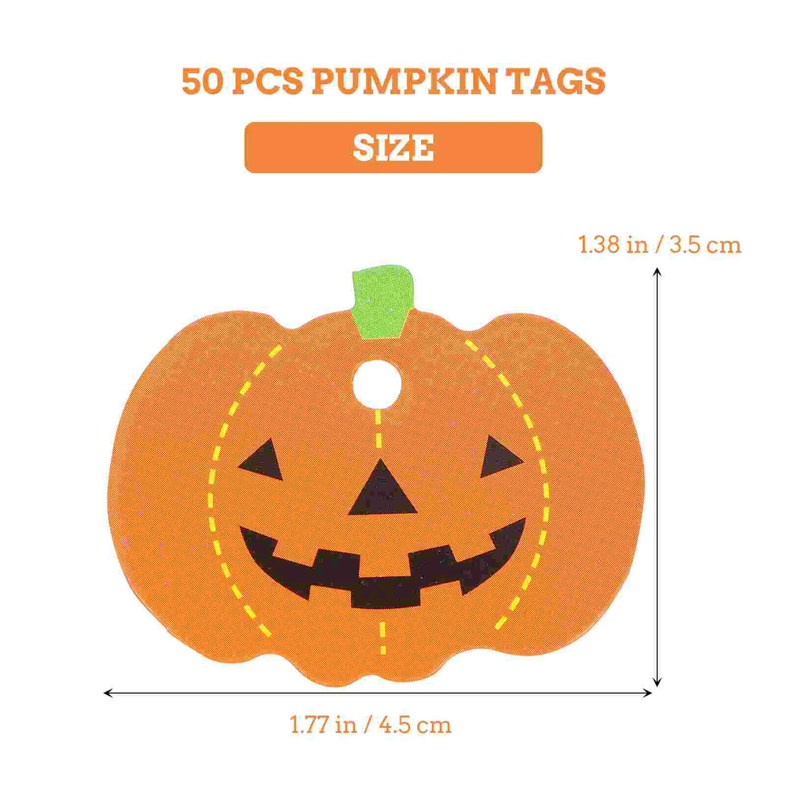 50 Pcs Pumpkin Listing Design Paper Tag Gift Label Wishing Cards Jam Hanging Tags