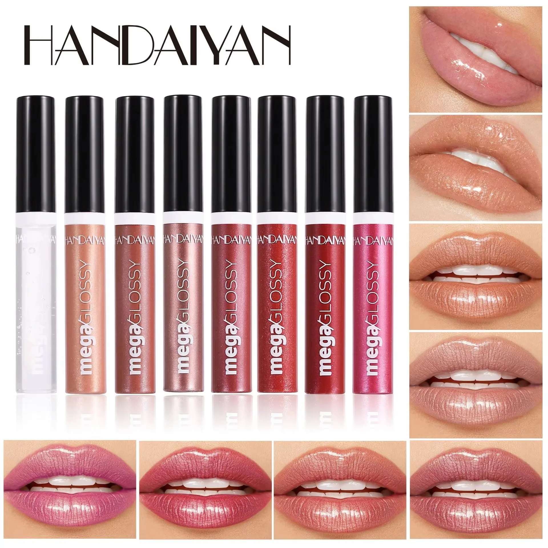 8 kleuren glitter lipgloss langdurige hydraterende vloeibare lippenstift waterdichte non-stick cup lip glazuur lip make-up cosmetica.