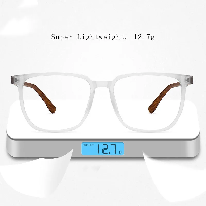 HDCRAFTER White Eyeglasses Glasses Frame TR90 Men Anti Blue Light Glasses Prescription Optical Myopia Spectacles Frames Women