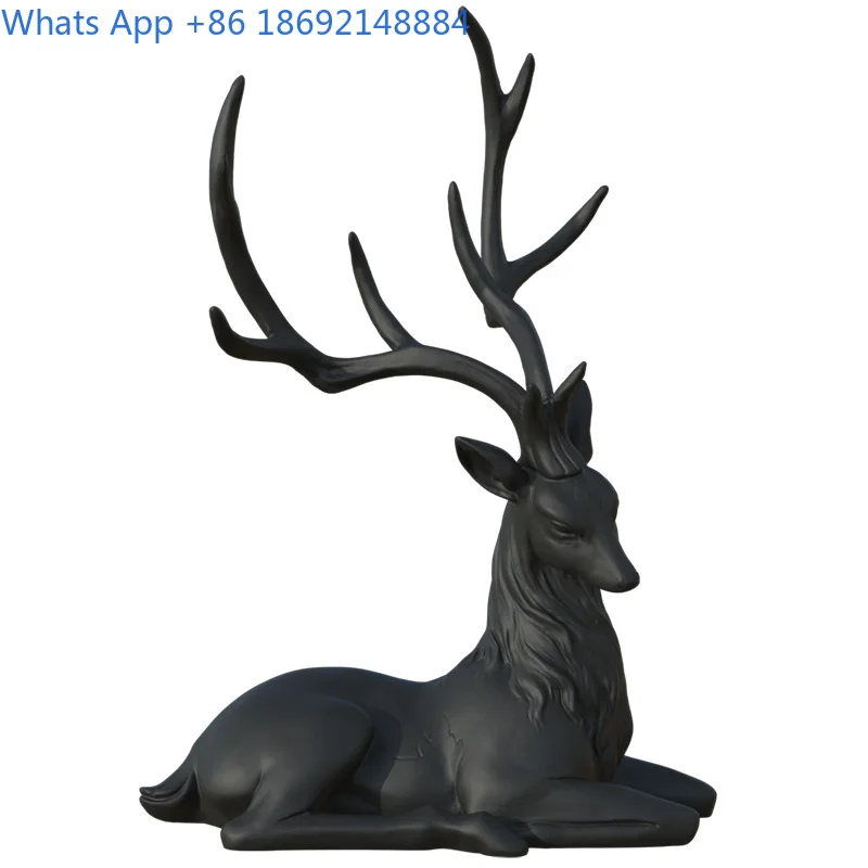 European style luxury creative home decor deer figurine for living room TV cabinet bedroom decoration