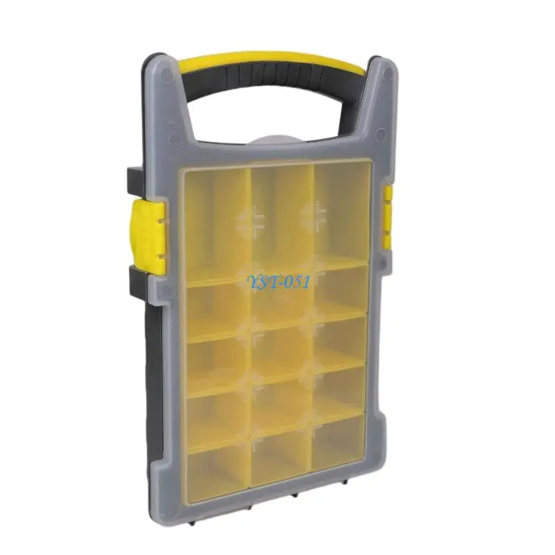 E15A Multi Compartment Plastic Tool Container Storage Case Box With Ergonomic Handle Suitable For Convenient Carrying