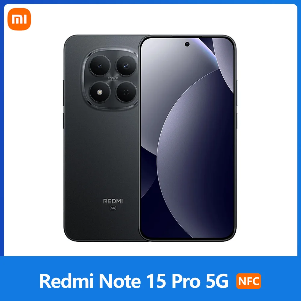 Xiaomi Redmi Note 15 Pro 5G, NFC, 6,83-Zoll-AMOLED-1,5K-CrystalRes-Display, 120 Hz, 200-MP-Kamera, 6580-mAh-Akku, IP68