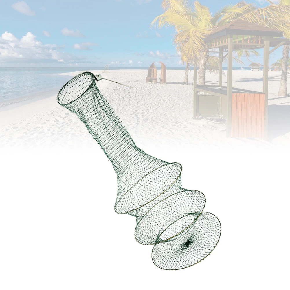 

Triple Layer Handwoven Fish Net Strong Rust Resistant Mesh Landing Net for Fish Shrimp Harvesting Portable Fishing Tool