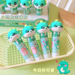 1 pcs Cute Stationery Office Supplies Kawaii Dinosaur Solid Glue Stick Strong Adhesive Pen Shape Glue Stick for Student