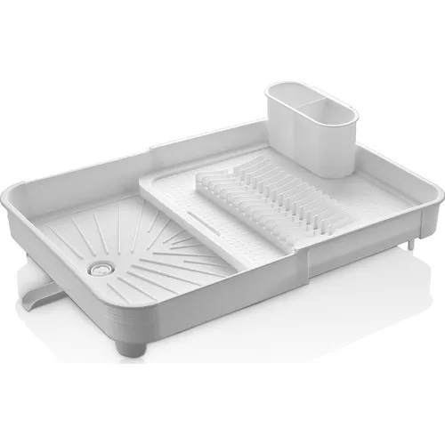 Eslight Sliding Retractable Dish Plate-rack White ES-M125B