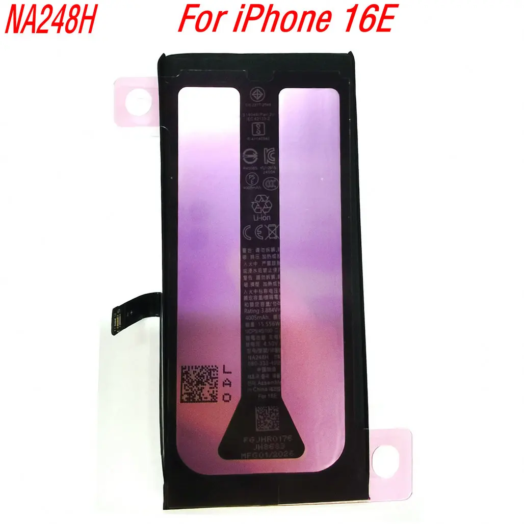 3.884V 4005mAh New NA248H High Capacity Battery For iiPhone 16E Mobile phone