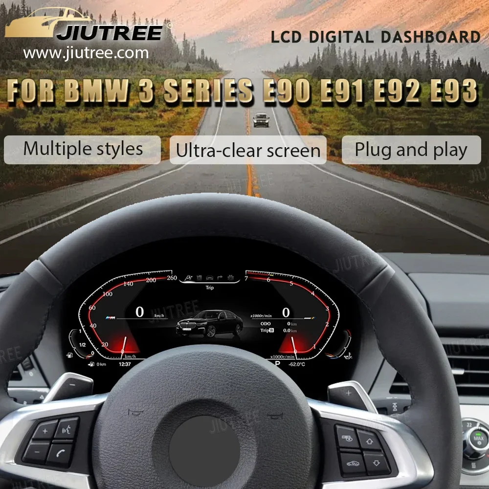 

Digital Speedometer Instrument Cluster For BMW 3 Series E90 E91 E92 E93 LCD Display Dashboard Panel Virtual Cockpit Tachometer