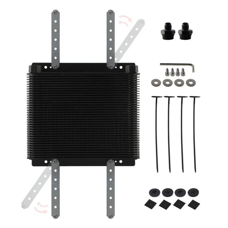 

Oil Cooler 36 Row Fits for VW Baja Bug Street, Truck, RV Aluminum Competition Universal Engine AN6/AN8/AN10/AN12