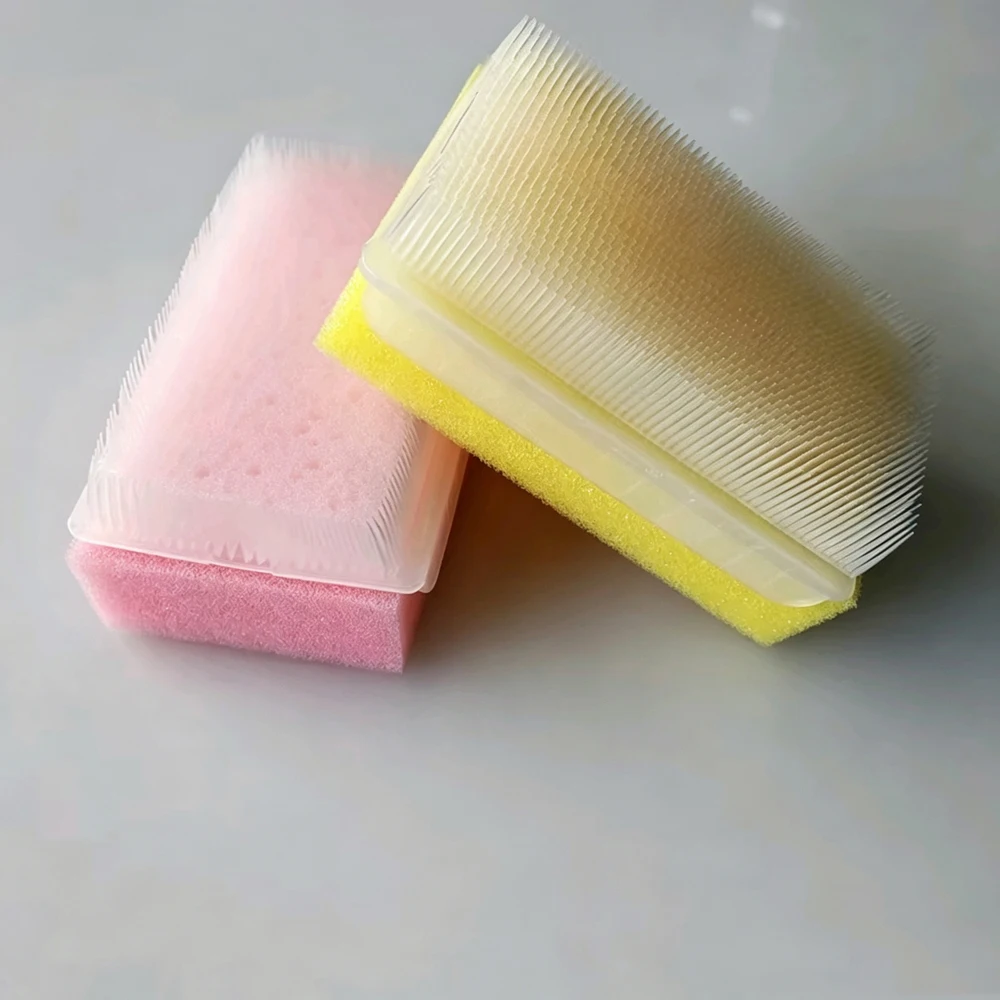 5pcs/pack Children Sensory Brush Baby Bath Sponge Brush Surgical Hands Denture Cleaning Brush 5 Color Sponge Scrub Bristle - view 6