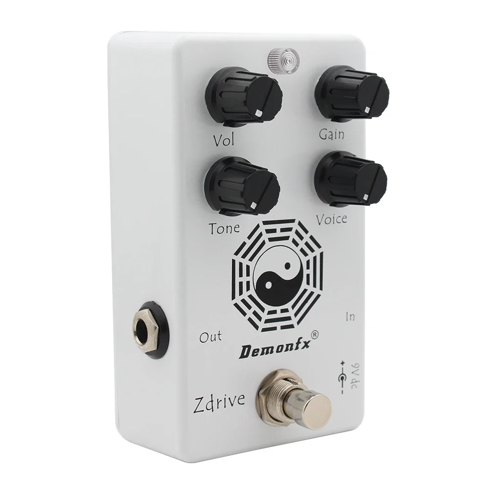 Demonfx Zendrive‑Clone Guitar Effect Pedal Boost Overdrive 4 Knobs Volume Gain Tone Voice Smooth Warm Tube‑Amp Drive StompBox