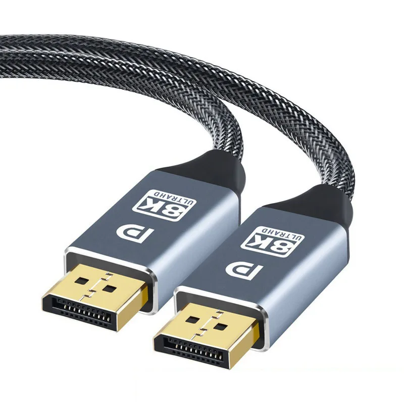 Kabel HD DP 1.4 wersja kabla z męskiego na męskie DP do DP 8K 60Hz 4K dla komputera wyświetlacz projektora PS4 podłączenie TV kabel 1.2DP