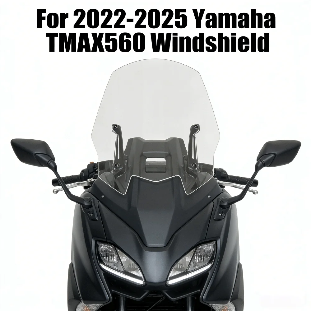 

For 2022-2025 Yamaha TMAX560 Windshield Heightened and widened windshield Modified Accessories Protective chest Accessories