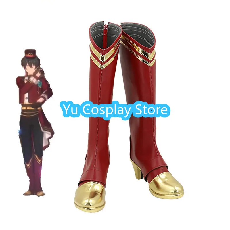 Valkyrie Artistic Partisan Itsuki Shu kagehira mika Cosplay Shoes Game Ensemble Stars Cosplay Boots PU Leather Shoes Custom Made