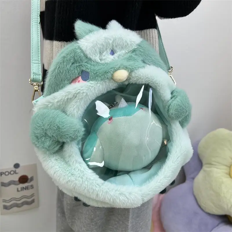 Gra Genshin Impact Scaramouche Wanderer Cosplay torby na ramię kot wypchane pluszowe lalka torba Crossbody kurierska świąteczny prezent