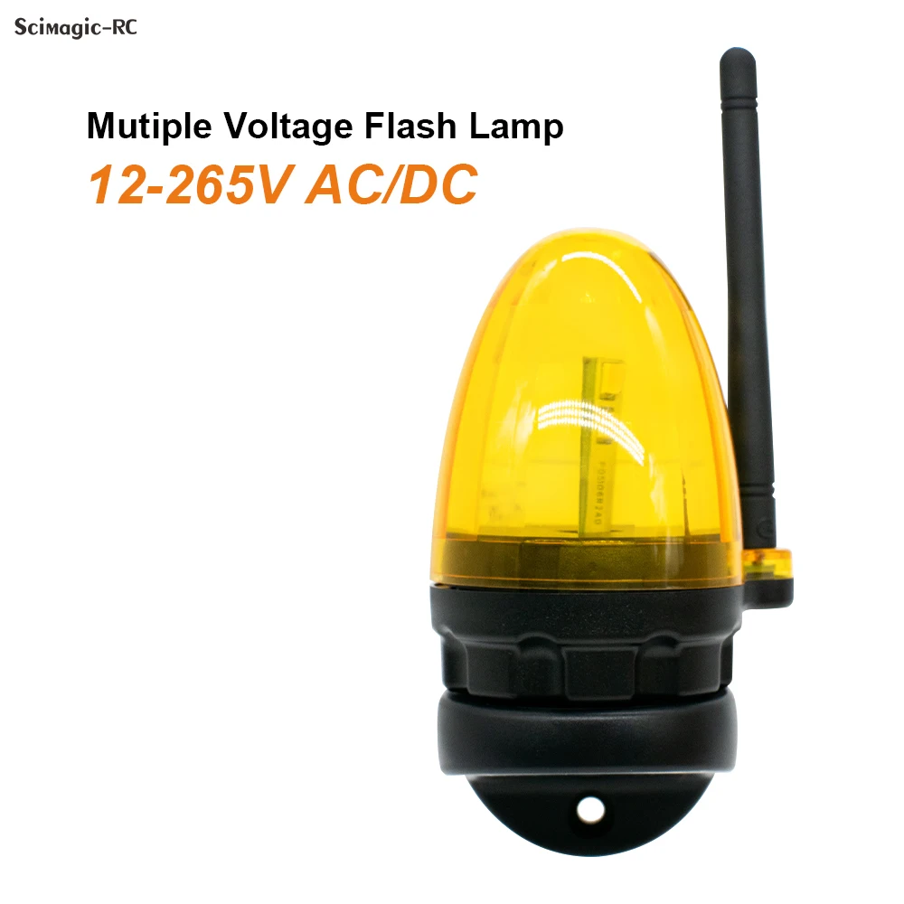 Universal 12V-265V Outdoor LED Signal Alarm Light Strobe Flashing Light Wall Mount Emergency Warning Lamp for Gate Opener