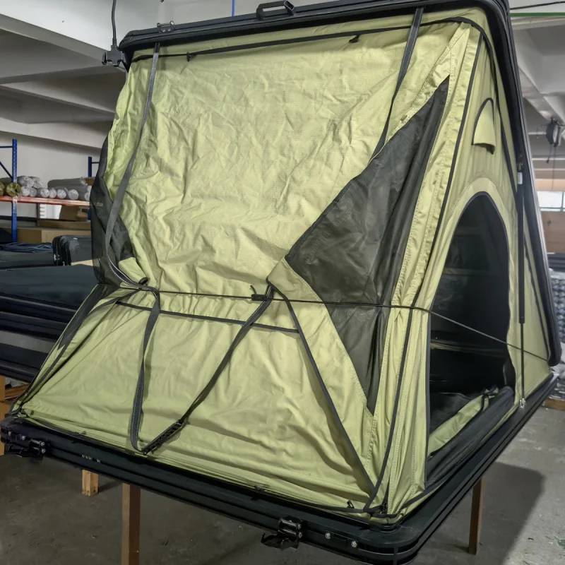 Aluminum alloy triangular roof tent, rainproof and sunshade, outdoor, no assembly required, hardtop off-road vehicles