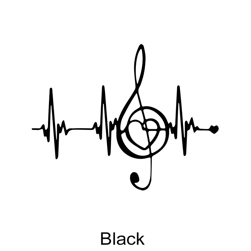 

Music makes the heart beat, door and window decoration stickers, accessories