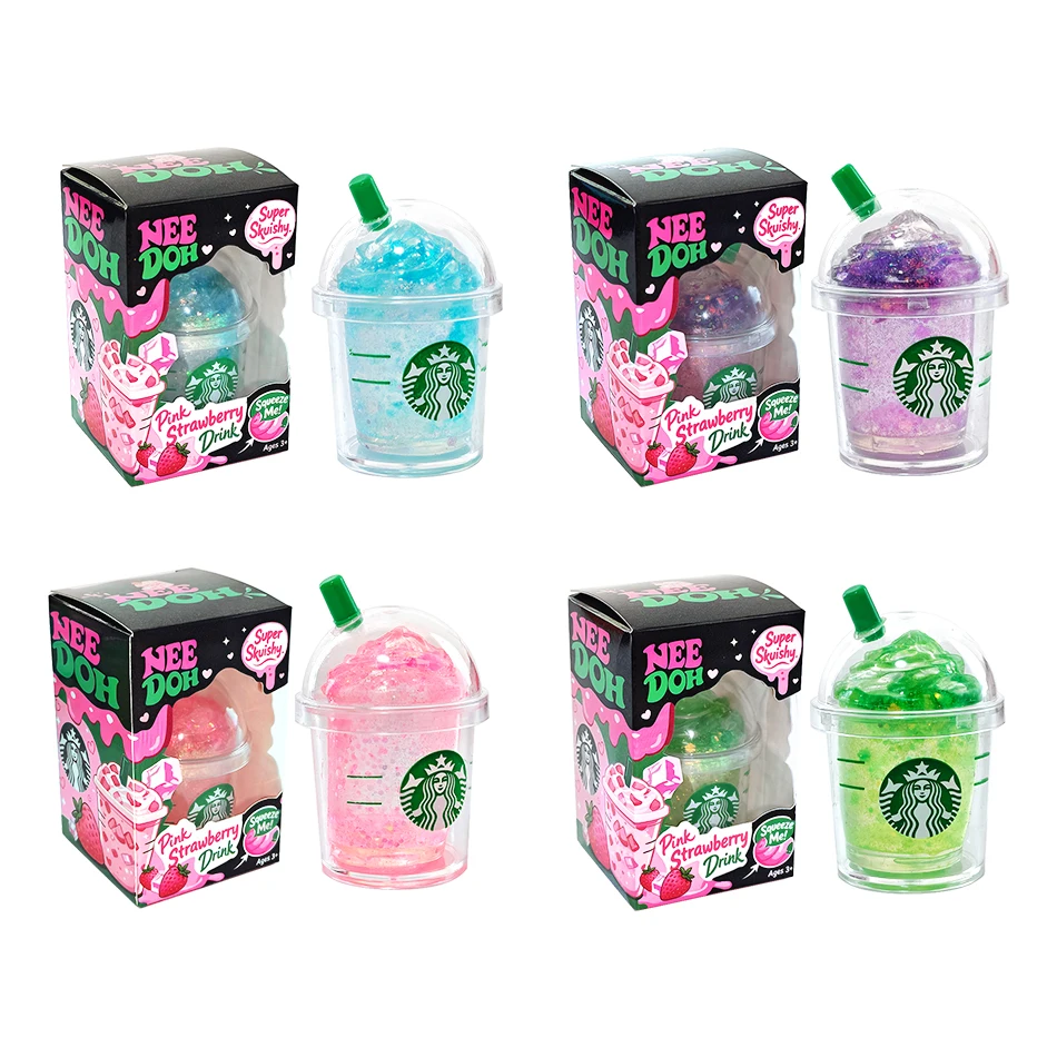 New Iced Coffee Cup Squishy Fidget Toy Colorful Squeeze Need Doh Stress Relief Toys Portable Mini Drink Cup Decompression Toys