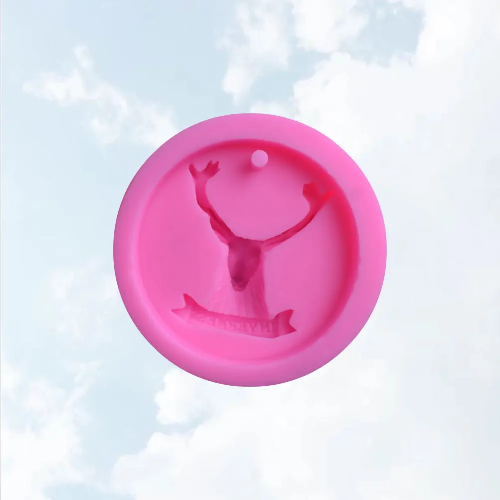 

Candy Elk Silicone Mold Soap Molds Decorating Nonstick Head Moulds for Christmas