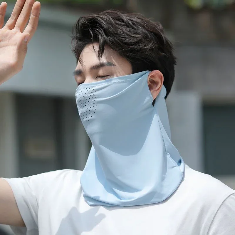 

Summer UV Protection Outdoor Neck Wrap Cover Sports Sun Protection Ice Silk Mask Face Cover Neck Wrap Cover Sunscreen Face Scarf