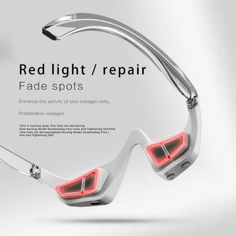 EMS Red Light Eye Beauty Device Microcurrent Eye Massager for Dark Circles Eye Bags And Eye Wrinkles Microcurrent Eye Massager