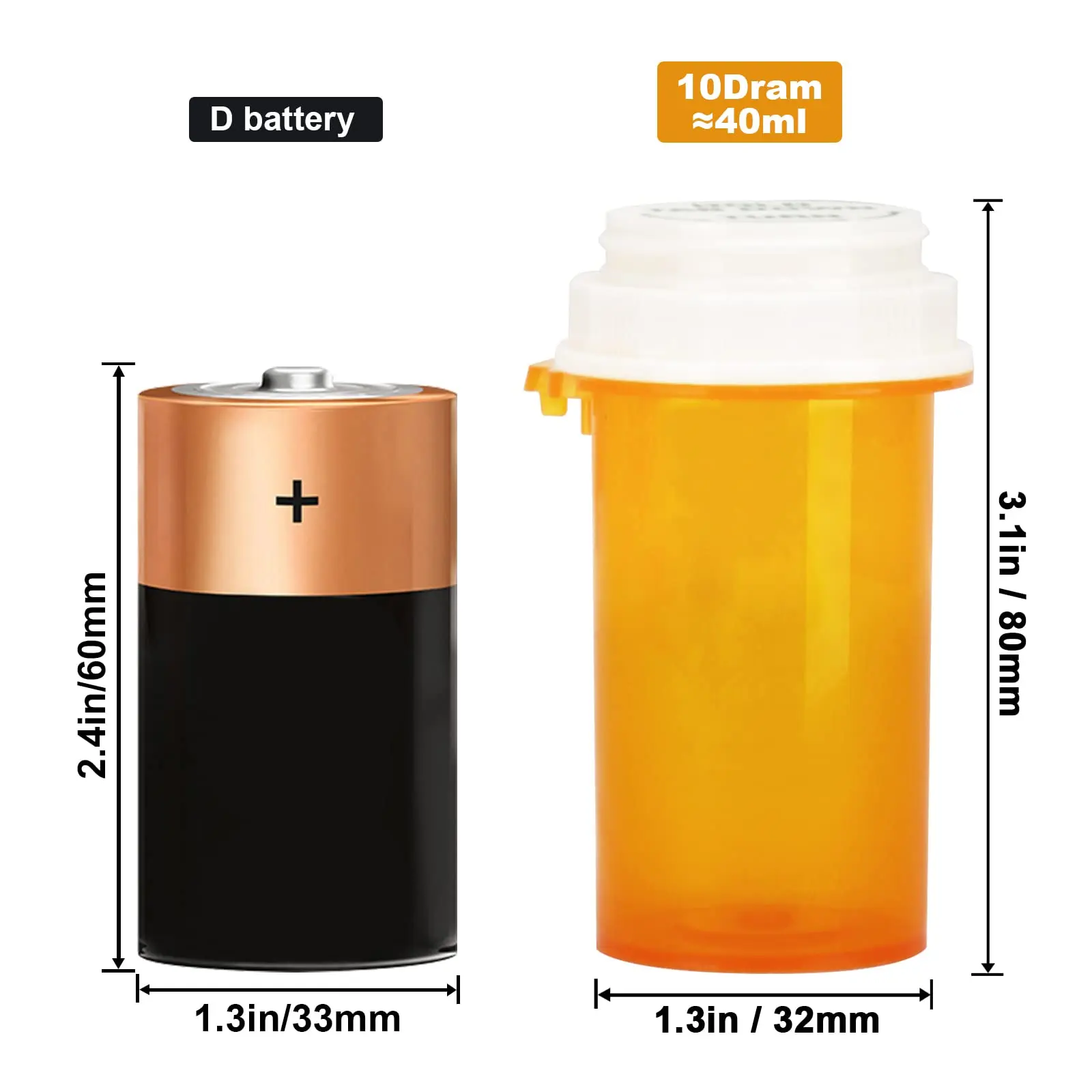 Puste plastikowe butelki na leki/tabletki 10-20Dr z zakrętkami zabezpieczającymi przed dziećmi, małe pojemniki na leki, podróżne fiolki na tabletki, organizer na tabletki