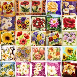 Needlework Kit for DIY Needlework, Acrylic Yarn, Embroidery, Pillow, Tapestry, Canvas Cushion, Front Cross Stitch, Pillowcase,