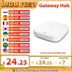 IMOU-Hub de Gateway Inteligente com Fio e Sem Fio, Controle Remoto, Wi-Fi, Sirene Integrada, Alexa, Google Home, Smart Life, ZigBee 3.0