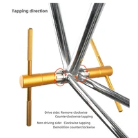 AXI bicicleta BSA hilo soporte inferior roscado herramienta de acero de alta resistencia BC 1,37x24TPI cuadro de bicicleta Kit de herramientas de reparación de aleación de aluminio