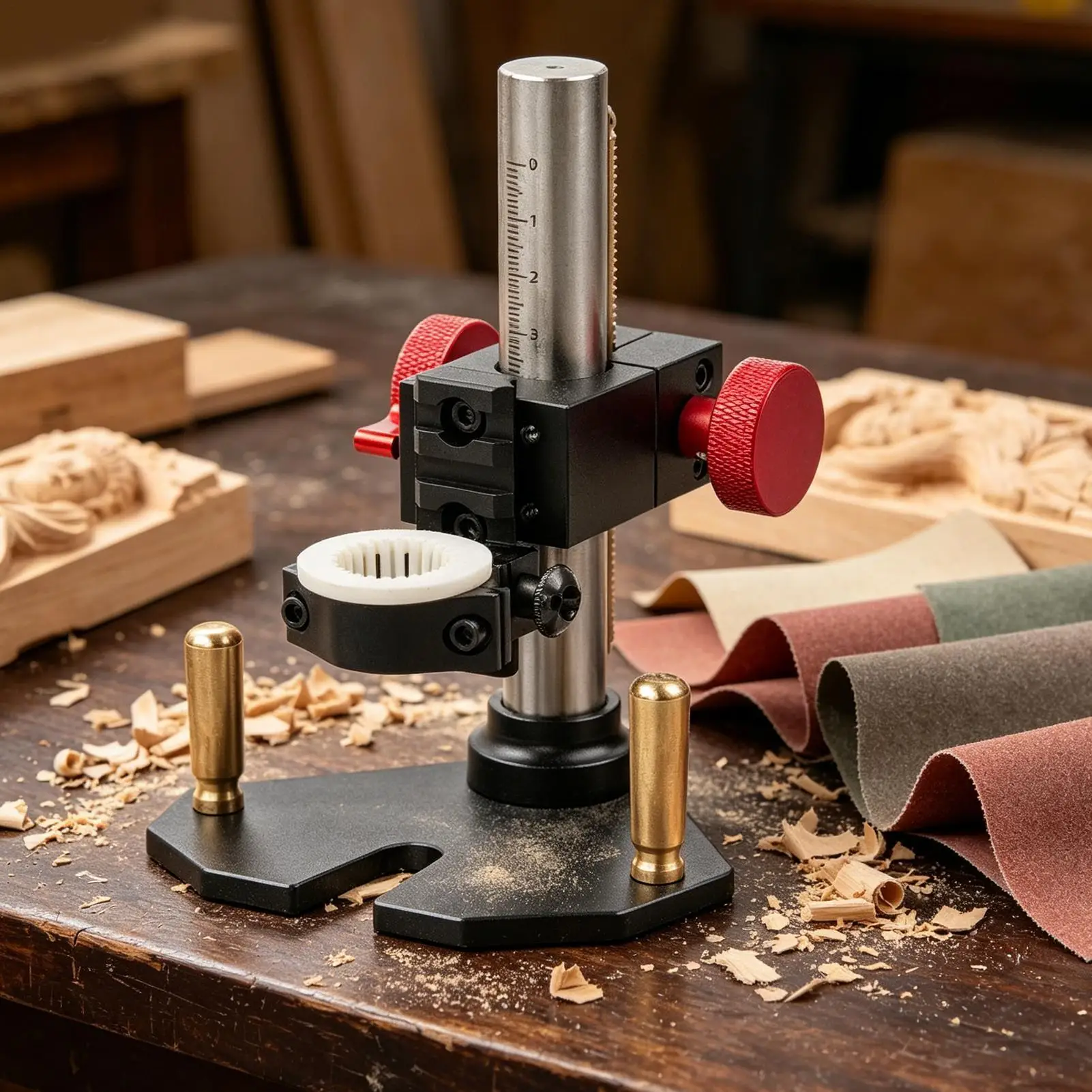 Drill Press Stand Adjustable Easy Portable Universal Rack Rotary Tool Guide For Hand Wood Carving Drilling Cutting Tabletop view 3