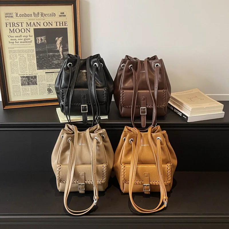 

2026 New Women's Shoulder Bag Fashion High Quality Women's Handbag Solid Color Versatile Multi Functional Storage Shopping Bag