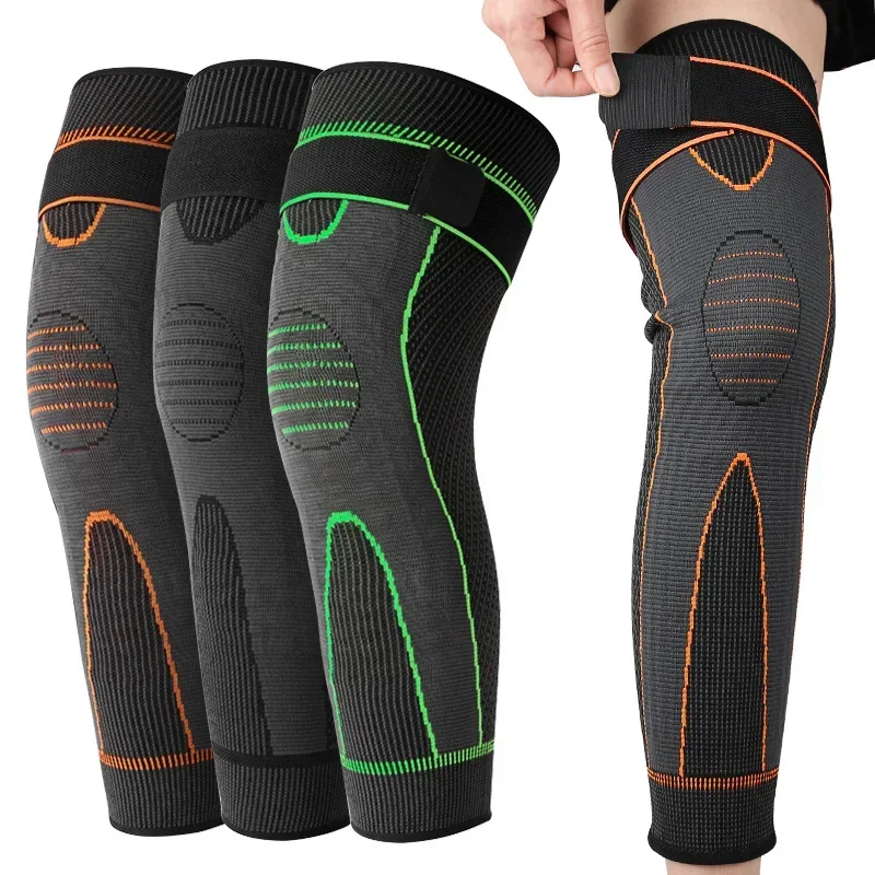 1 Pair Gym Sports Knee Pad with Strap Basketball Volleyball Compression Knee Support Brace Knee Sleeve Protector Elastic Kneepad