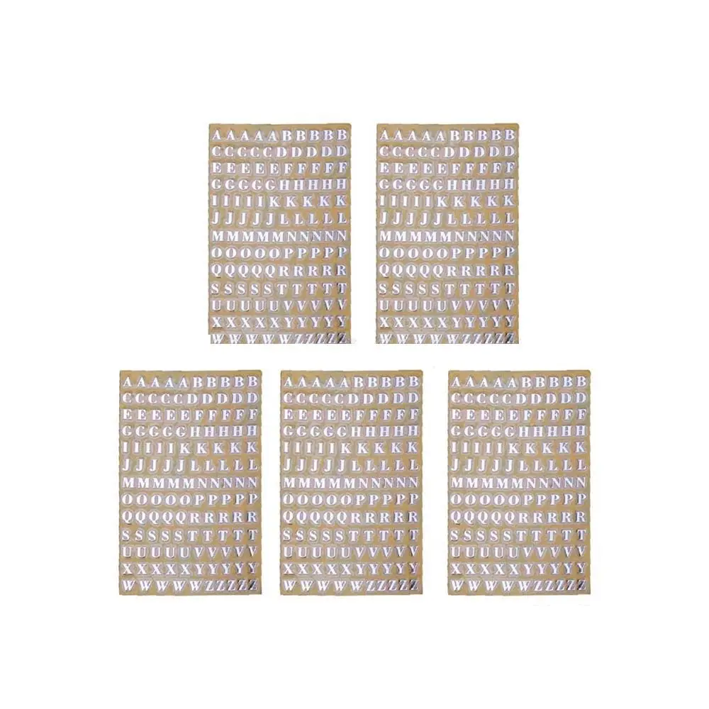 Epoxy Resin Filler Gold&silver Scrapbook decoration Labels Stickers Epoxy filling sticker Alphabet Sticker Number Sticker