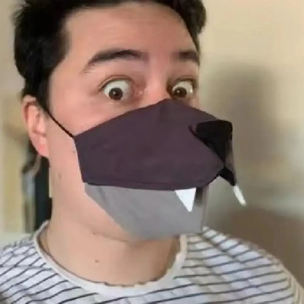 Creative Movable 3D Animal Mask Novelty Breathable Funny Animal Mouth Mask Comfortable Soft Bird Beak Face Cover Party