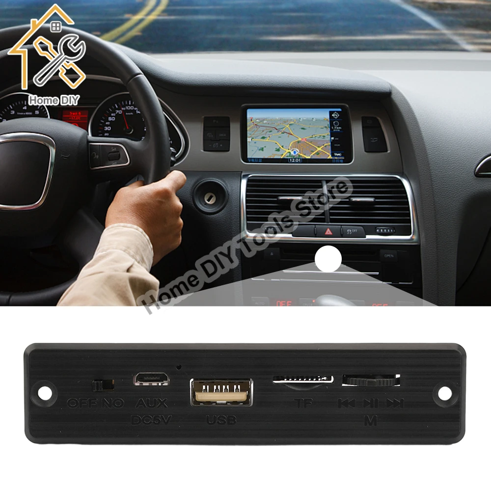 5V Bluetooth 5.0 MP3 Player Decoder Board Car FM Radio Module 2*3W 6W Amplifier Support FM TF USB Handsfree Call